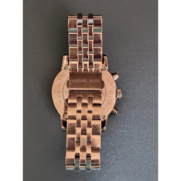 Michael Kors Women's Watch Ritz Brown Dial Brown Chronograph 6 1/2 Inch MK5547 - Picture 7 of 8